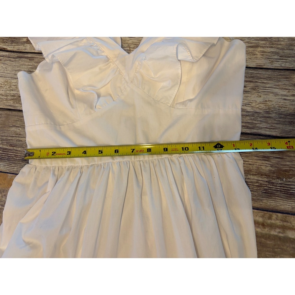 Francescas NWT Small White Ruffle Tiered Midi Dress Cottagecore Feminine  Girly - Picture 8 of 8